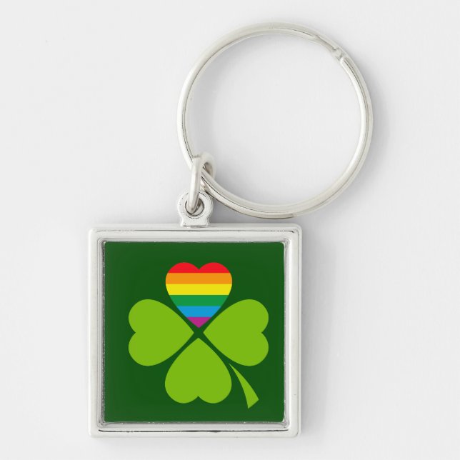 Gay Lucky Clover Keychain (Front)