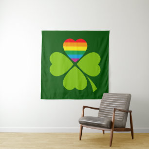 Gay Lucky Clover Tapestry
