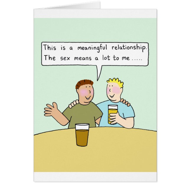 Gay Male Couple Relationship Cartoon Humour (Front)