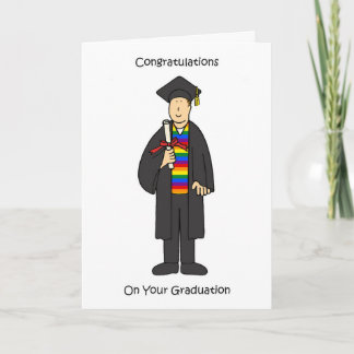 Gay Male Graduation Congratulations Card