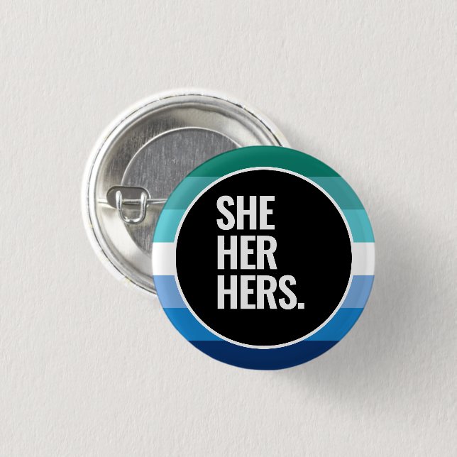 Gay Male Pride 1 Inch Round Button (Front & Back)