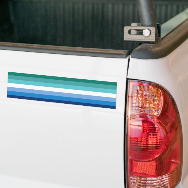 Gay Male Pride Bumper Sticker (On Truck)