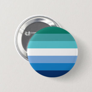 Gay Male Pride Flag (Azure) 2 Inch Round Button