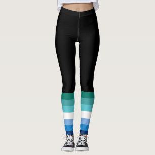 Gay Male Pride Flag (Azure) Leggings