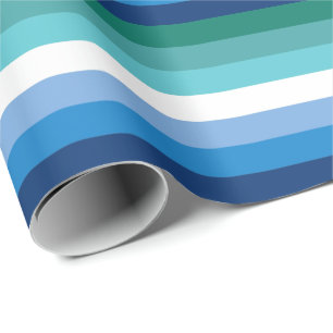 Gay Male Pride Flag (Azure) Wrapping Paper