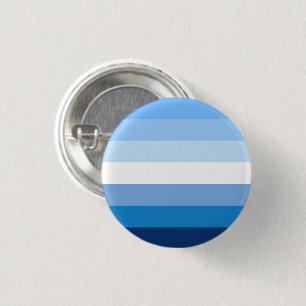 Gay Male Pride Flag (Blue) 1 Inch Round Button