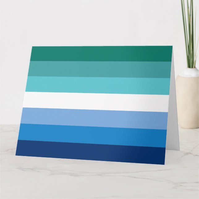 Gay Male Pride Flag Card (Front)