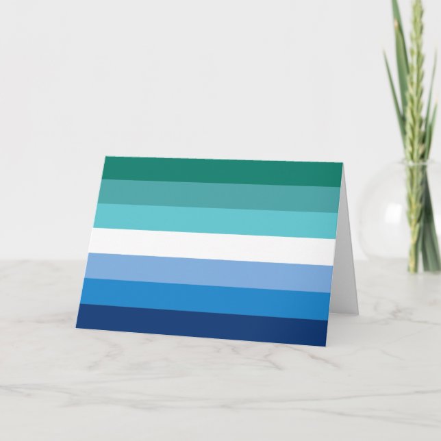 Gay Male Pride Flag Card (Front)