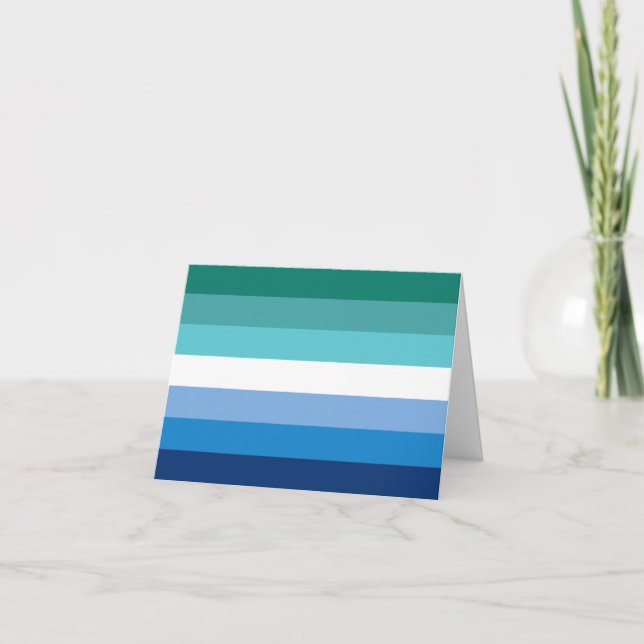 Gay Male Pride Flag Card (Front)