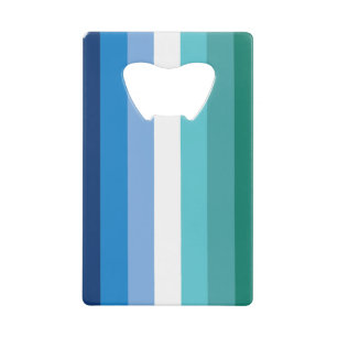 Gay Male Pride Flag Credit Card Bottle Opener