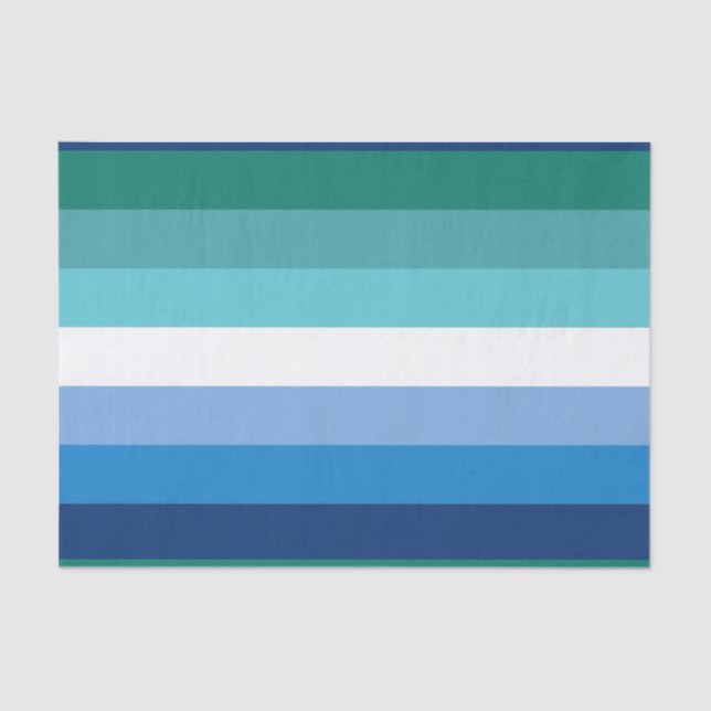 Gay Male Pride Flag Tissue Paper (Front)