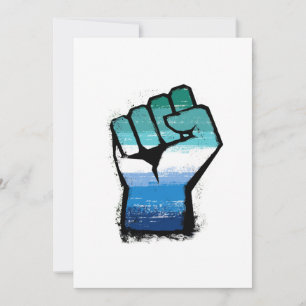 Gay Male Protest Fist Holiday Card