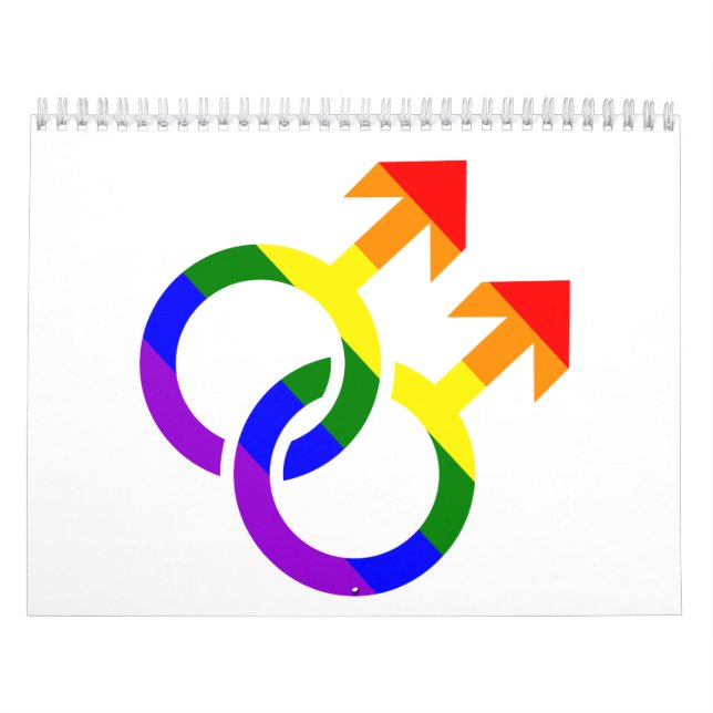 Gay male rainbow calendar (Cover)