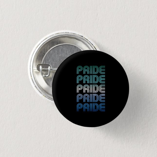Gay Male Retro Pride Pride 1 Inch Round Button (Front & Back)