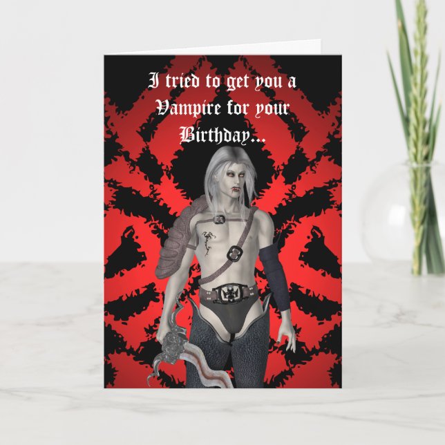 Gay male vampire card (Front)