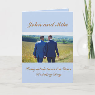 GAY MALE WEDDING CONGRATULATIONS CARD