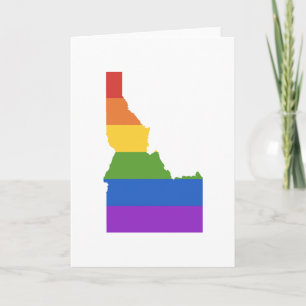 Gay Map of USA State of Idaho Card