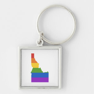 Gay Map of USA   State of Idaho Keychain