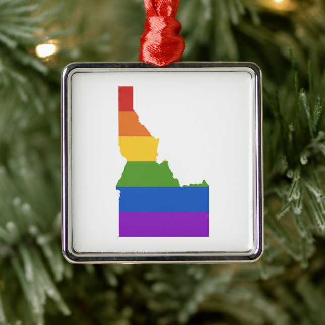 Gay Map of USA | State of Idaho Metal Ornament (Tree)