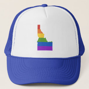 Gay Map of USA   State of Idaho Trucker Hat