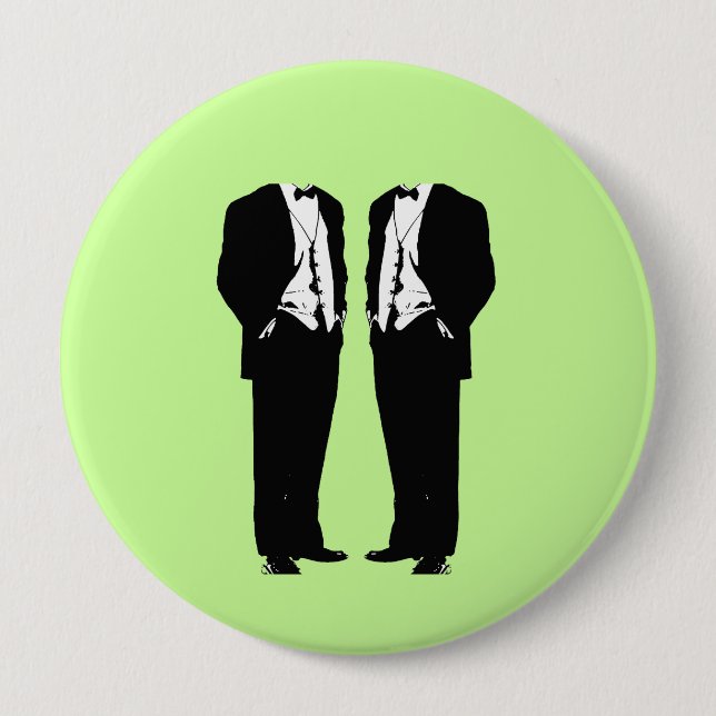 Gay Marriage 4 Inch Round Button (Front)