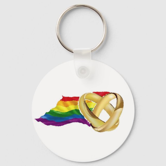 Gay Marriage Keychain (Front)