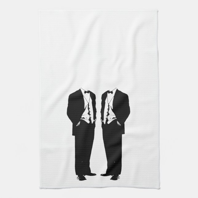 Gay Marriage Kitchen Towel (Vertical)