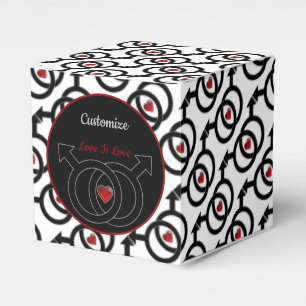 Gay Marriage Love Is Love White Cube Favour Box