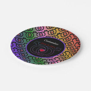 Gay Marriage Rainbow Paper Plates