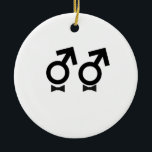 Gay Marriage T-shirt Ceramic Ornament<br><div class="desc">Gay Ornaments</div>