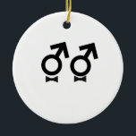 Gay Marriage T-shirt Ceramic Ornament<br><div class="desc">Gay Ornaments</div>