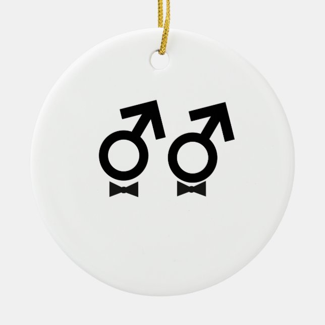 Gay Marriage T-shirt Ceramic Ornament (Front)