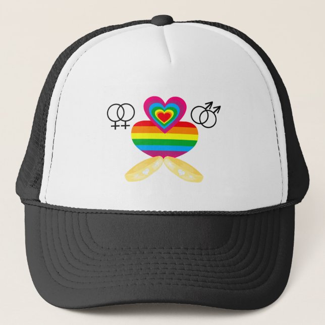 gay marriage trucker hat (Front)