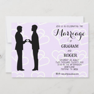 Gay Marriage Two Grooms Invitation