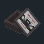 Gay Marriage Two Tuxes 1st Christmas Jewelry Box<br><div class="desc">This beautiful matching gift box for our ornaments has been given a fresh look and fully customization. Visit this link:</div>