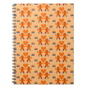 Gay Men Christmas Gingerbread Couple Notebook