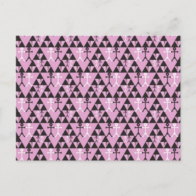 Gay Men Icon Art pattern Postcard (Front)