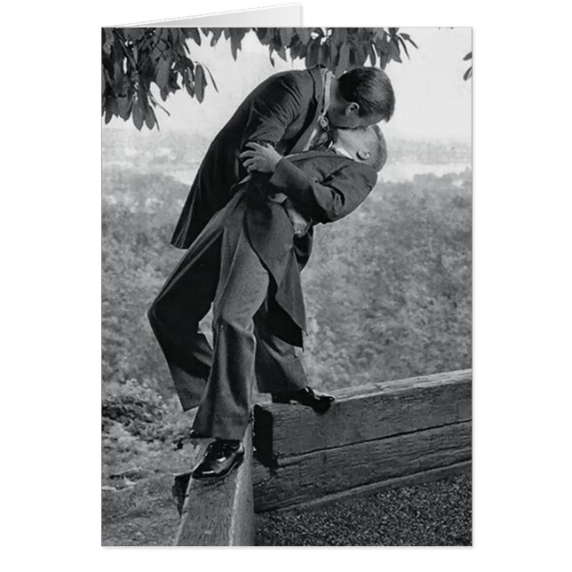 Gay Men Kissing on the Edge (Front)