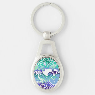 Gay Men MLM Pride Squiggle Keychain