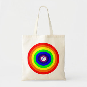 Gay Men Round Rainbow Budget Tote Bag