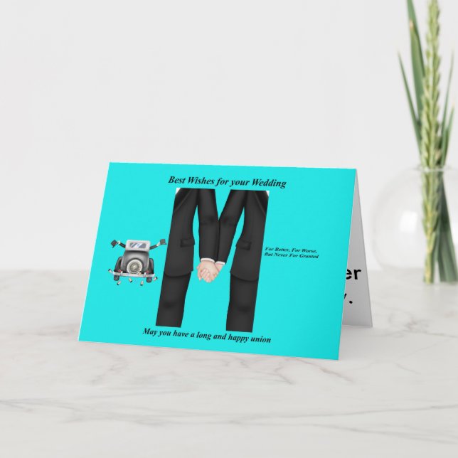 Gay Men Wedding Card (Front)