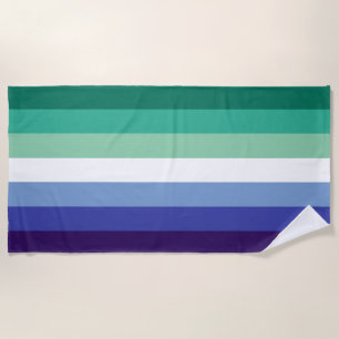 Gay Men's Pride, Striped Print, LGBTQ PRIDE Beach Towel