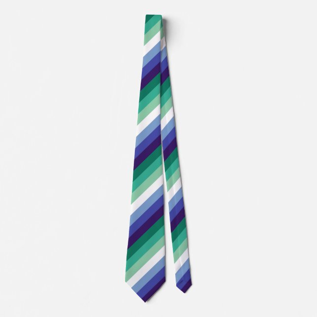 Gay Men's Pride, Striped Print, LGBTQ PRIDE Tie (Front)