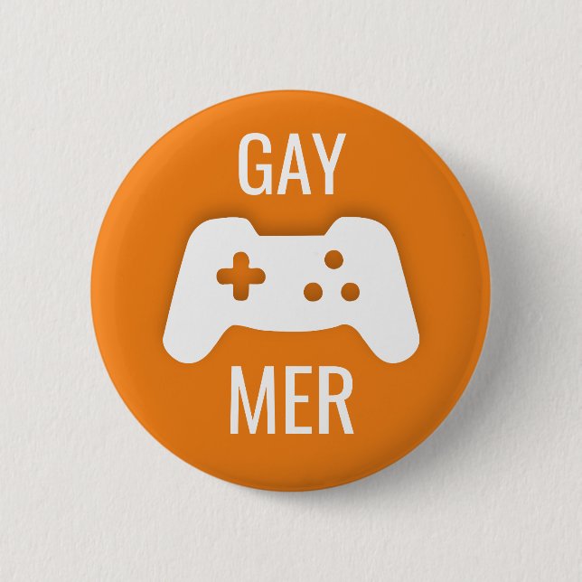 Gay Mer 2 Inch Round Button (Front)