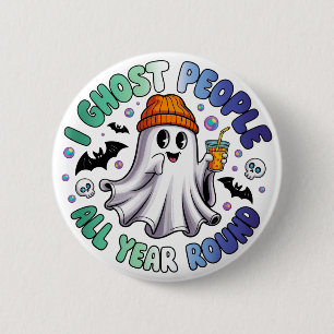 Gay MLM Funny Halloween – I Ghost People 2 Inch Round Button
