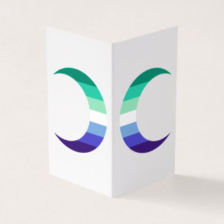 Gay MLM Pride Crescent Moons Greeting Card