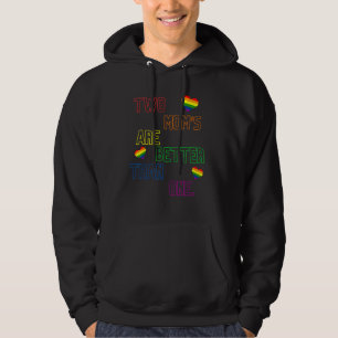 Gay Mom Pride I Love My Two Mothers For Daughters  Hoodie