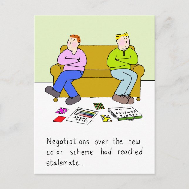 Gay New Home, Decorating Humour. Postcard (Front)