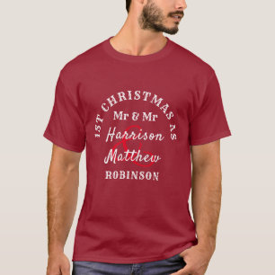 Gay Newly Weds 1st Christmas As Mr & Mr Cute T-Shirt