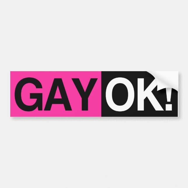 GAY OK BUMPER STICKER (Front)